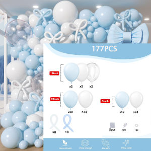 Blue and White Balloon Garland Arch Set for Birthday Christening Bridal Party Gender Reveal and Other Party Decoration Supplies