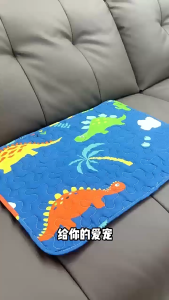 Pet Sleeping Mat Cotton Waterproof Washable Multi Function Warm Cool Soft Faux Fur Plush Double Side Reversible Tilam