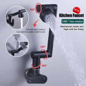 HOHODALINK Kran Shower Rotasi /Kran Angsa Dapur Fleksibel / Kran Wastafel Cuci Piring / Kran Sink Tembok/Kran Shower 1/2 Inci Kran Air