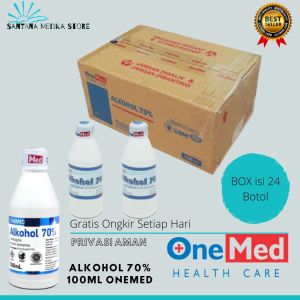COD - Onemed Alkohol 100ml 70% 1 Karton Food Grade Box / Dus isi 24 Botol