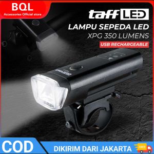 Lampu Depan/ TaffLED Lampu Sepeda LED USB Rechargeable XPG 350 Lumens Lampu Depan Sepeda LED USB Rechargeble 350LM/ Bisa Di Cas