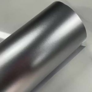 Premium Silver Matte Metallic Chrome Vinyl Wrap DIY Adhesive Decal Sticker Vehicle Car Wrapping Foil Air-Release