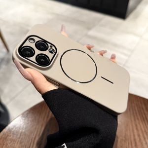 Titanium Grey Integrated Lens Film Magnetic Absorption Charging Apple 17Promax Phone Case 17pro Hard 16Pro New iPhone 15PROMAX Advanced Sensation 14pro Simple 13 Anti-Fall 12