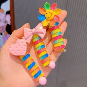 Korean Style Pony Tail For Kids Spiral Hair Tie Girl Ponytail Hair Rope Braided Hair Ring Fashion Scrunchies