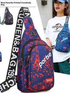 Colorful Casual Mens Nylon Backpack Student Shoulder Bag Trendy Crossbody Bag Lanyudaishu Brand Polyester Geometric Pattern