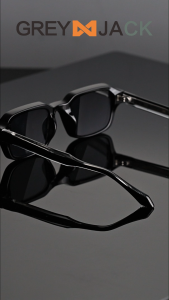 Grey Jack Kacamata Sunglasses Anti UV Model Kotak Vintage Modis  Style Pria Wanita TR+Metal Sun Protection Keren 8106