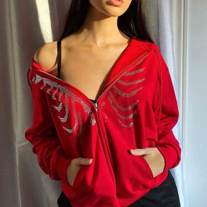 Áo Nỉ Trùm Đầu Có Khóa Kéo Rộng Rãi Áo Nỉ Trùm Đầu Cổ Tròn Dài Tay Thường Xuyên Mùa Hè 2023 Áo Nỉ Trùm Đầu Thường Ngày