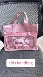 Long Size Tote Bag for Students: Waterproof Kids Handbag & Three Layer Pocket Tutoring Bag