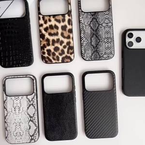 LS | For Google Pixel 10 Pro XL 7 8 6 11 9 Pro XL 7A 8A 9A 6A Leather Case Carbon Fiber Saffiano Leopard Print Phone Cover Shockproof