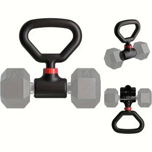 Dumbbell Converter-Convert Dumbbells to Barbell Set and Kettlebell for Home Fitness-Adjustable & Up to 200 lb Capacity Weight Ba