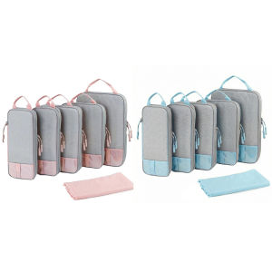 【Fast delivery】 6 Piece Set Compression Packing Cubes Space Saver Storage Bags Travel Packing Organizer for Travel