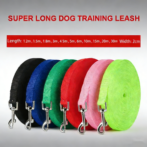 Extra Long Multicolor Nylon Pet Training Leash for Dogs Durable Material with Sturdy Buckle Fashionable Safe multiple sizes