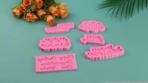 Happy Birthday Silicone Mold Birthday Alphabet Letter Cake Decoration Fondant Chocolate Candy Cupcake Topper for Birthday Party
