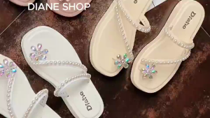 Womens High Quality Pearl Style Sandals Non-Slip And Waterproof Rubber Comfortable Suitable For All Seasons For Home & Outings & Versatile
