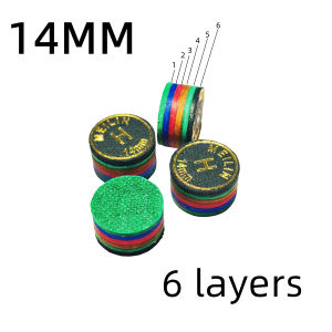 2PCS 14mm Billiards Pool Cue Tips 6 Layers H Hardness For Tako Billiard Cue Accessories