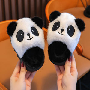 BENBENZHU | Winter Warm Fuzzy Panda Cotton Slippers