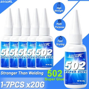 LOOLIFL 502 Super Glue Instant Adhesive Quick Dry Curing Extra Strong For Metal Plastic Wood Glass DIY Ceramic Home Repair Tools