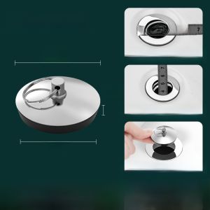 Universal Sink Plug Bathroom Drain Cover Laundry Sink Hole Blocker Mop Basin Water Leakage Stopper Pool Seal Cap