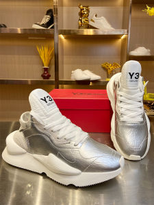 Y3 Summer New Womens Silver Super Popular Dad Shoes Trendy Brand Genuine Leather Casual Thick Bottom Heightening Sports Shoes