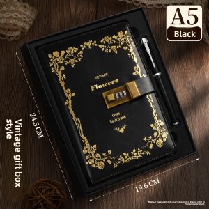 MINGZHUO | Vintage Aesthetic Creative With Lock Notebook