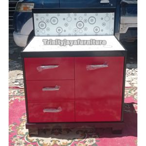 Lemari Dapur Meja Kompor Rak piring 2 Pintu Premium /trinityjayafurniture