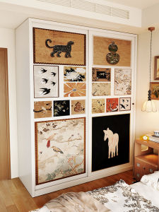 MEISD | Vintage Style Carbon Steel Sliding Door Wardrobe