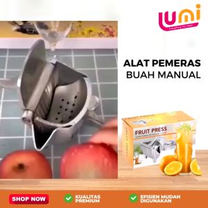 ( BISA COD ) Alat Perasan Manual Sari Buah Juicer Juice Hand Pressure Pres Pemeras Peras Jeruk Praktis Besar Stainless Steel