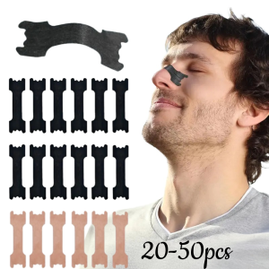 20-50pcs Anti Snoring Nose Strips Extra Strength Breathable Nasal Patches for Snore Relief Better Sleep Home Sleeping Aid