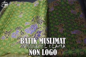 NON LOGO KAIN BATIK MUSLIMAT NU WARNA HIJAU TUA DAN HIJAU MUDA SEMI SUTRA HALUS DAN LEMBUT