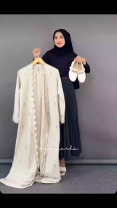 Aurora Abaya Ceruty Apk Bordir Gamis Kondangan Terbaru 2025 Dress Wanita Mewah Simple Dan Elegan