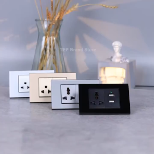 JOTO Plug Socket Outlets for Electrical Switch Button On and Off Power Points Switches Savers For wall Universal