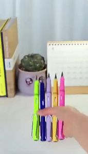 12pcs/set Color Eternal HB Sketch Drawing Pencil Infinite Writing Pencil Ink Free Magic Colorful Pencil With Eraser