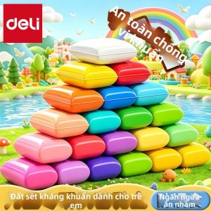 deli | Bộ Đất Sét Học Sinh Kháng Khuẩn Không Mùi Không Dính