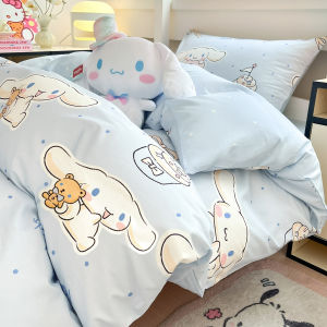 100% Pure Cotton Cartoon Childrens Bedding Set Full Cotton Duvet Cover Bed Sheet Bed Canopy Four-Piece Set Three-Piece Dormitory Bed