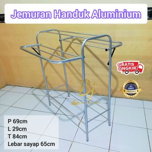 Jemuran Handuk Sayap Azijah - Full Alumunium ( Sayap Bisa Dibuka Tutup)