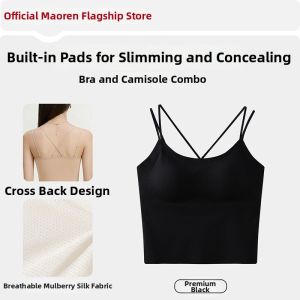 MiiOW | Invisible Seamless Cross-back Tank Top Underwear Bra 1pc