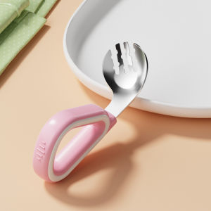 Baby Spoon Fork Set 316 Stainless Steel Self Feeding Training Spoon Childrens Tableware Baby Feeding Utensils Safe Material Portable