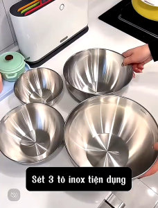 Stainless Steel Mixing Bowl Set Food Storage Organizers Bowl Mix Size Nesting Bowl for Baking Cooking Salad and Food Prep