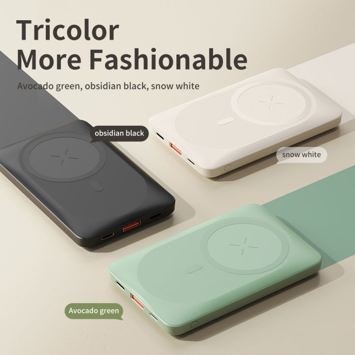 ROCK P89 Magnetic Wireless Fast Charge PD Power Bank for Huawei/Samsung/Xiaomi/Oppo/Vivo/iPhone 15/iPhone 15 Plus/iPhone 15 Pro/iPhone 15 Pro Max/iPhone 14/14Pro/14 Pro Max/iPhone 13/13 Pro/13 Pro Max/12/12 Pro/12 Pro Max/11 Pro/11 Pro Max