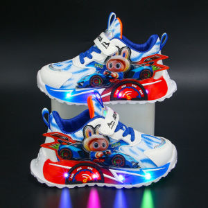 Childrens Running Shoes with Light Emitting Features Low Cut Casual Sport Shoes for Boys And Girls in Spring Autumn And Winter