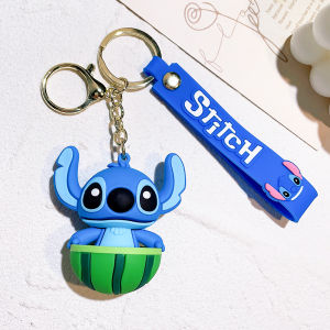 Fruit Series Stitch Keychain - Adorable Watermelon Disney Stitch Keyring Unique Collectible Gift for Fans & Family