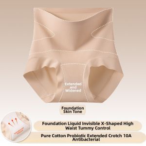 YUNASHA | High Waist Slimming Seamless Antimicrobial Womens Underwear