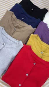 Áo len nữ cổ tròn dài tay áo len cardigan nữ chất len mềm mịn co giãn thời trang Hàn Quốc mặc mùa thu đông mã VAA0260