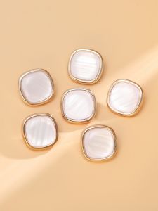 Áo Khoác Len Áo Khoác Ngoài Áo Sơ Mi Nữ Cuff Cao Cấp Cài Nút Ngọc Trai Hình Tròn Cao Cấp DIY Phụ Kiện May Vá