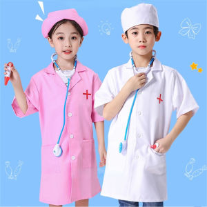 Kids Cosplay Clothes Boys Girls Doctor Nurse Uniforms Fancy Costume Role Play Set and Accessories