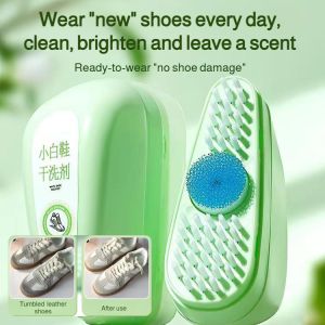 White Shoe Cleaner Whitening Stain Remover And Decontamination Shoe Brush Shoe Cleaning Agent With