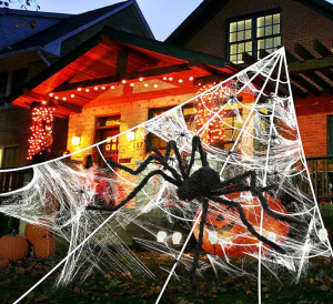 Halloween Outdoor Decorations Giant Spider for Yard Lawn Garden Patio Scary Halloween Indoor Haunted House Prop Home Party Decor