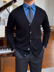 Slim Fit Multi-Purpose Warm V-Neck Knit Jacket