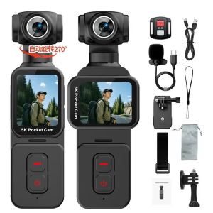5K HD Handheld Pocket Gimbal Camera Touch Screen Anti Shake Vlog Cam Outdoor Cycling Sport Action Camcorder