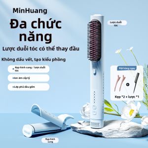 MinHuang | Máy Tạo Kiểu Tóc Đa Năng Làm Lạnh Duỗi Uốn Bánng Ion